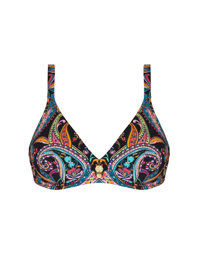 Antigel Swimwear By Lise Charmel - La Bayadere Halter Underwired Bikini Top Noir Flashy