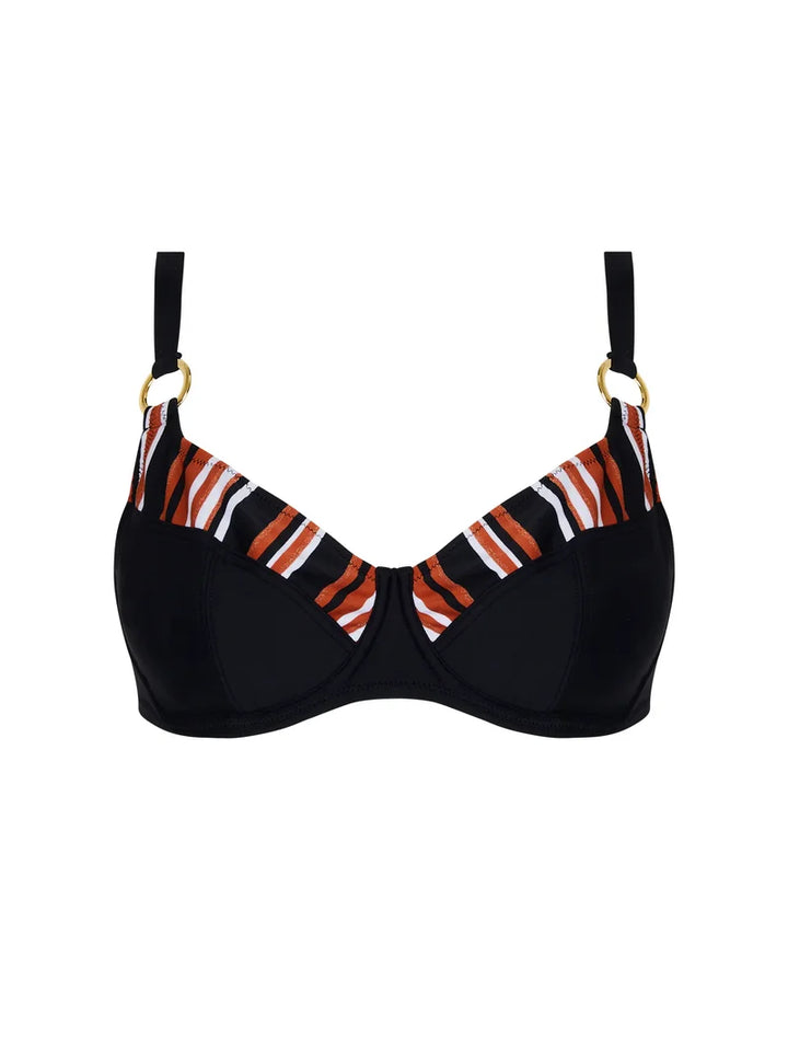 Antigel Swimwear by Lise Charmel - L Antigel Globe Balconet Bikini Auburn Rayé