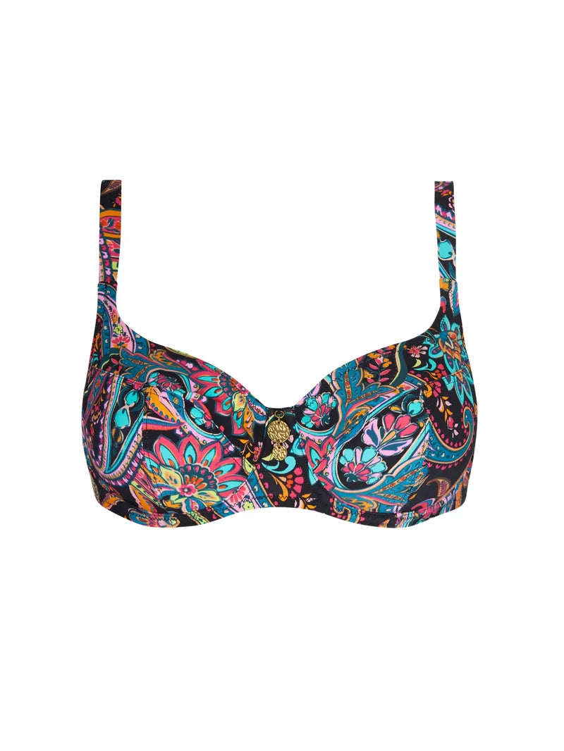 Antigel Swimwear By Lise Charmel - La Bayadere Balconet Bikini Noir Flashy