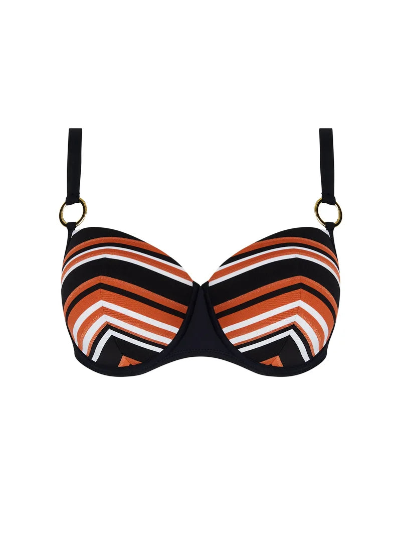 Antigel Swimwear by Lise Charmel - L Antigel Globe Padded Bikini Top Auburn Rayé