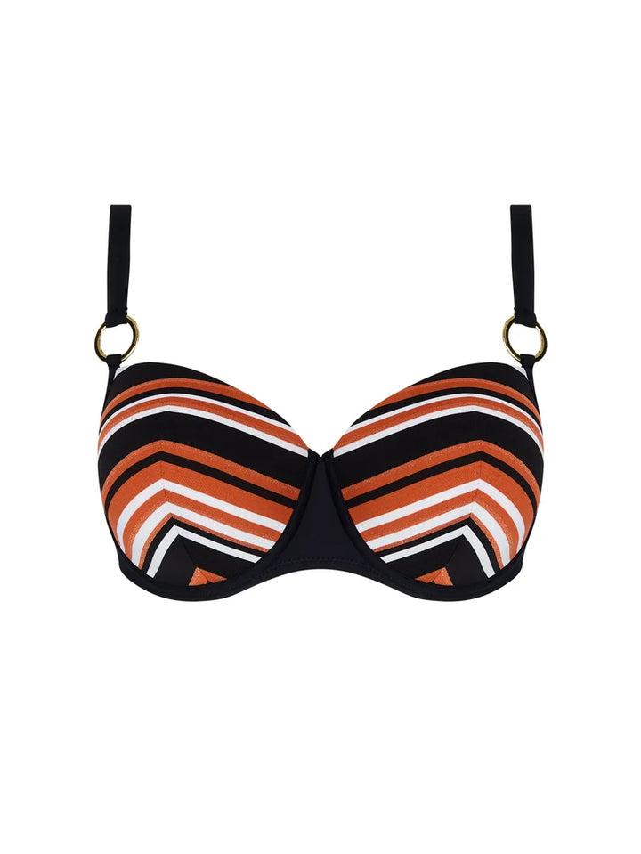 Antigel Swimwear by Lise Charmel - L Antigel Globe Padded Bikini Top Auburn Rayé