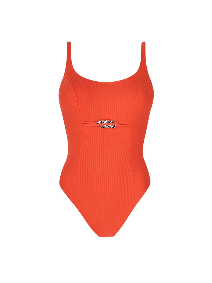 Antigel Swimwear - La Stricto Chic Full Cup Underwired Swimsuit Stricto Orange