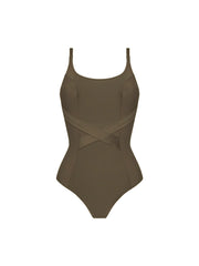 Antigel Swimwear By Lise Charmel - La Chiquissima Full Cup Underwired Swimsuit Kaki Chic