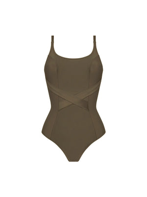 Antigel Swimwear By Lise Charmel - La Chiquissima Full Cup Underwired Swimsuit Kaki Chic
