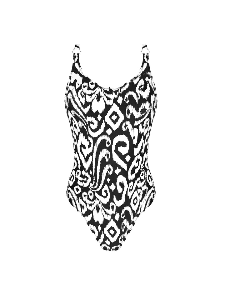 Antigel Swimwear By Lise Charmel - La Balinaise Full Cup Underwired Swimsuit Ikat Blanc Noir