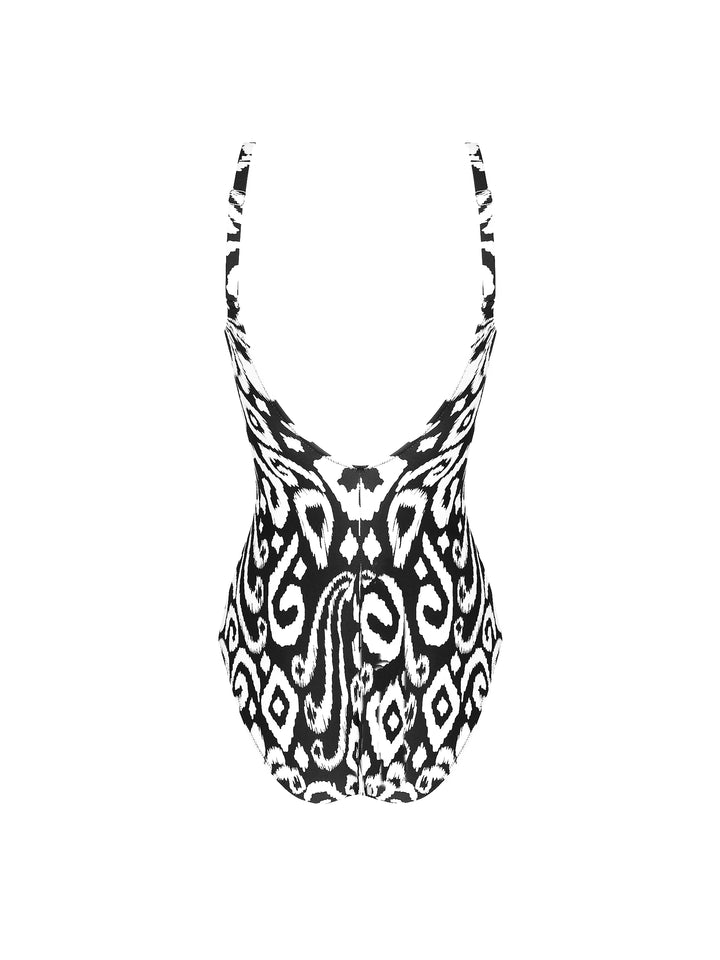 Antigel Swimwear By Lise Charmel - La Balinaise Full Cup Underwired Swimsuit Ikat Blanc Noir
