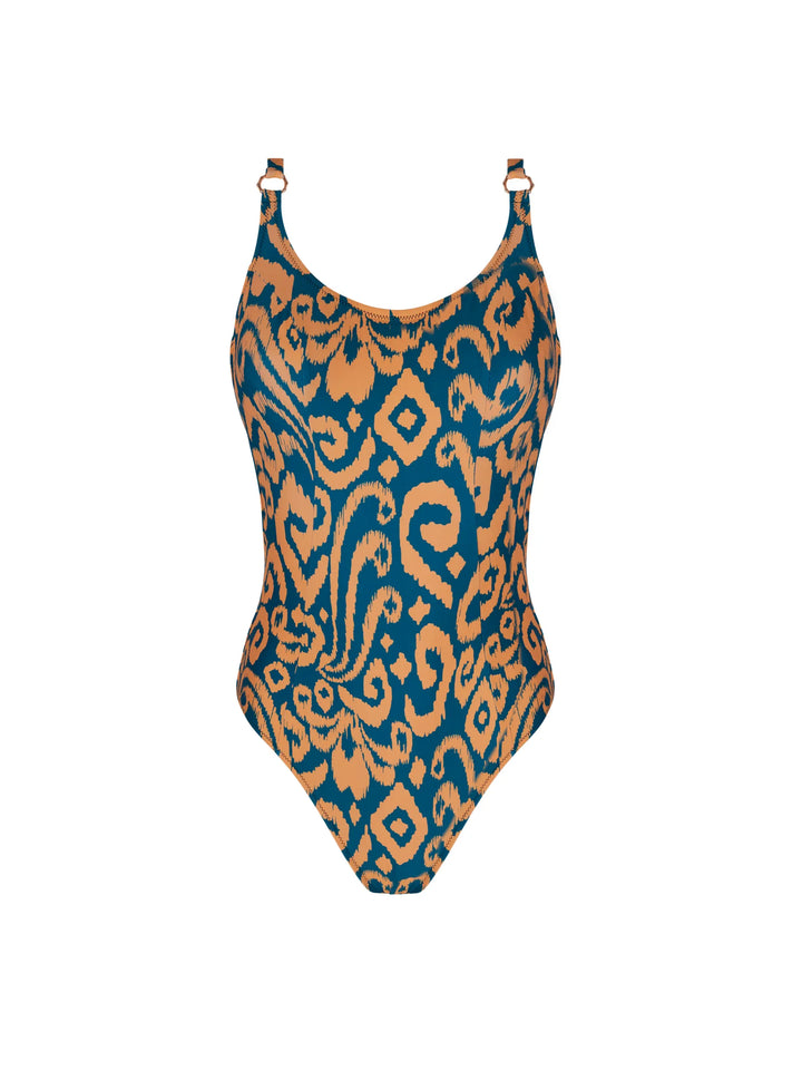 Antigel Swimwear By Lise Charmel - La Balinaise Full Cup Underwired Swimsuit Ikat Vert Orange