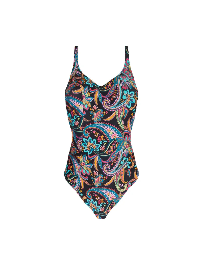 Antigel Swimwear By Lise Charmel - La Bayadere Full Cup Underwired Swimsuit Noir Flashy