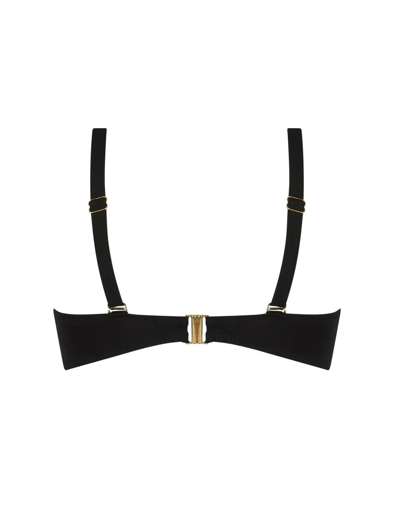 Antigel Swimwear by Lise Charmel - La Glam Tonique Supportive Strapless Bandeau Bikini Noir