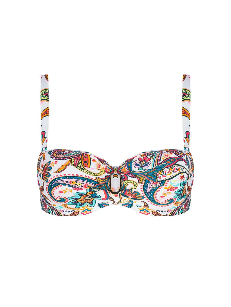 Antigel Swimwear By Lise Charmel - La Bayadere Strapless Bandeau Support Bikini Blanc Flashy