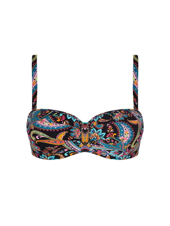 Antigel Swimwear By Lise Charmel - La Bayadere Strapless Bandeau Support Bikini Noir Flashy