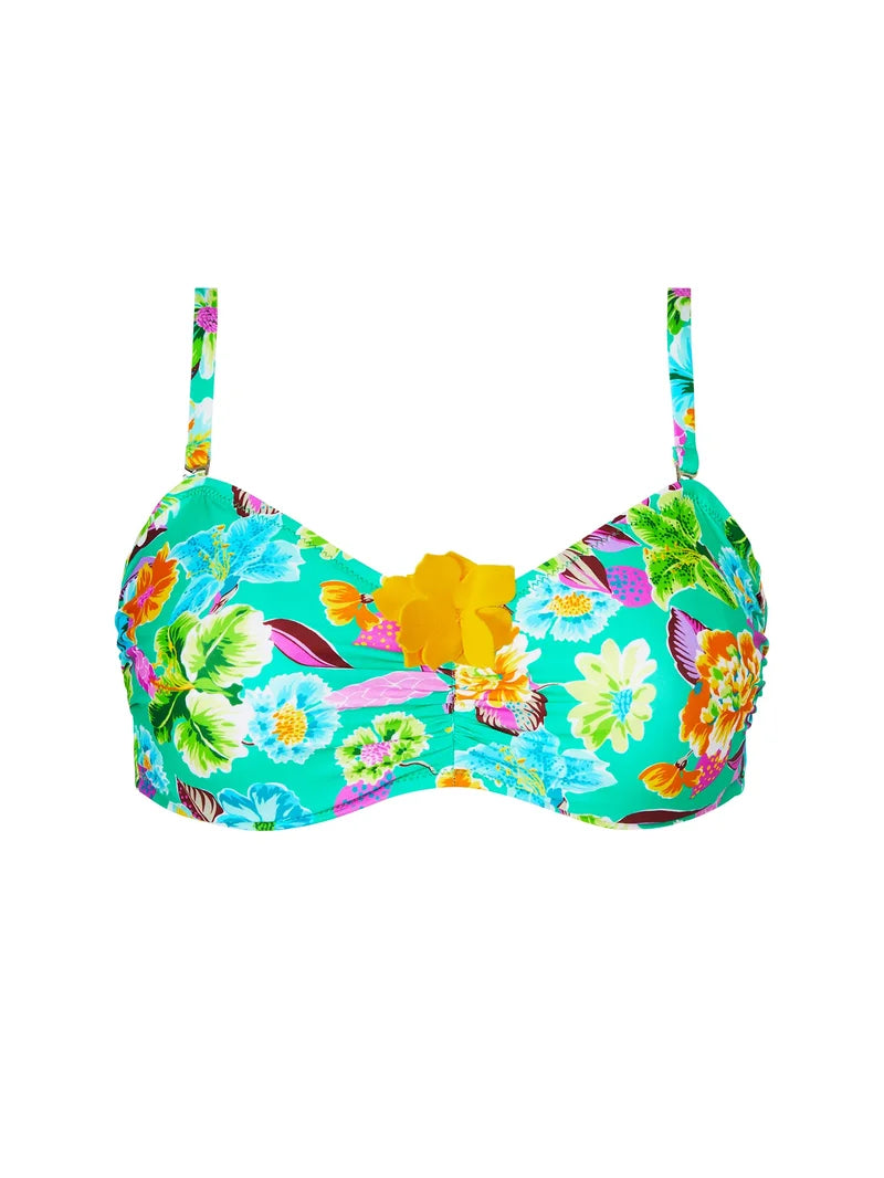 Antigel Swimwear by Lise Charmel - La Feminissima Fuller Cup Strapless Bikini Top Vert Emeraude