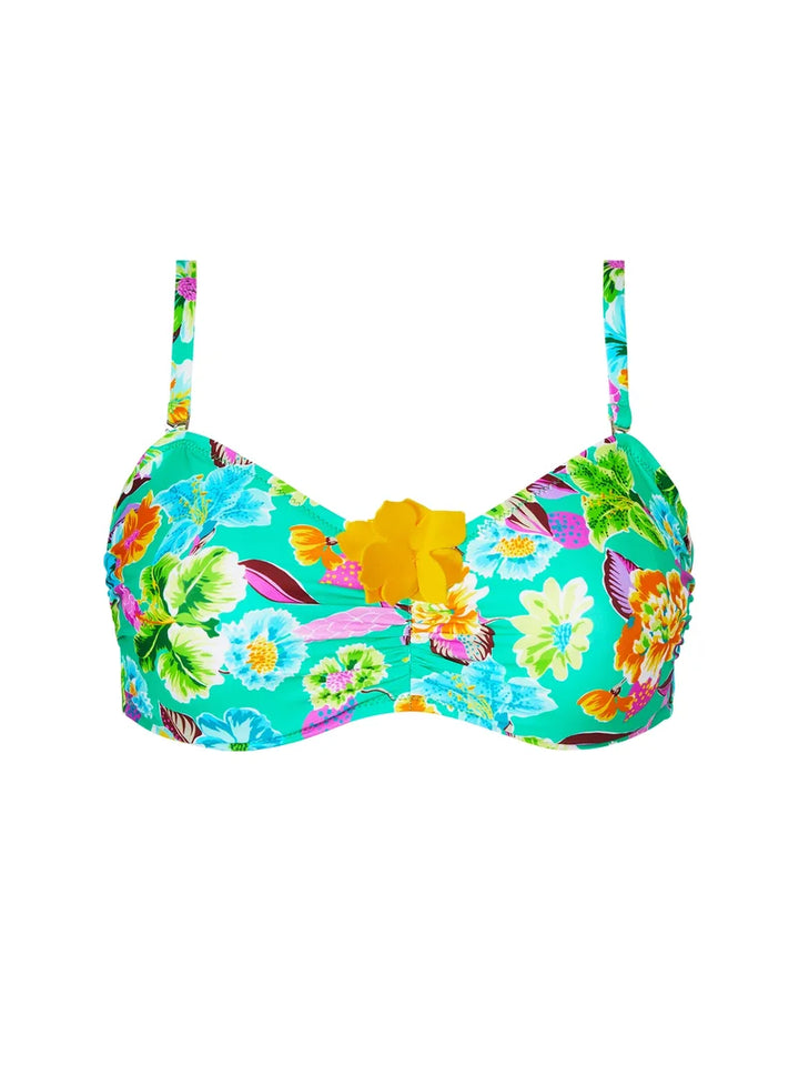 Antigel Swimwear by Lise Charmel - La Feminissima Fuller Cup Strapless Bikini Top Vert Emeraude
