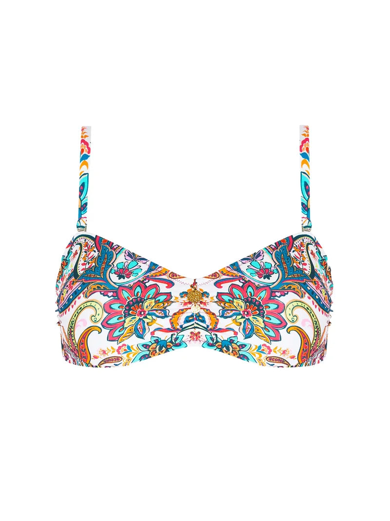 Antigel Swimwear By Lise Charmel - La Bayadere Fuller-Cup Strapless Bikini Top Blanc Flashy
