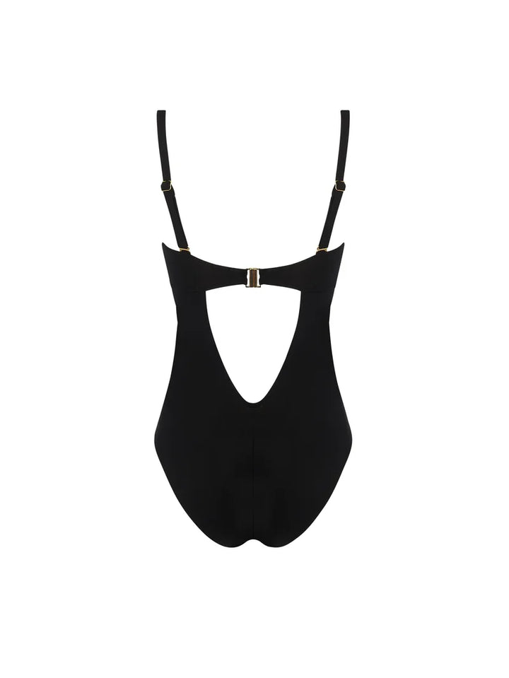 Antigel Swimwear by Lise Charmel - La Glam Tonique Padded Strapless Swimsuit Noir