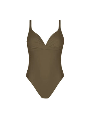 Antigel Swimwear By Lise Charmel - La Chiquissima Wireless Padded Swimsuit Kaki Chic