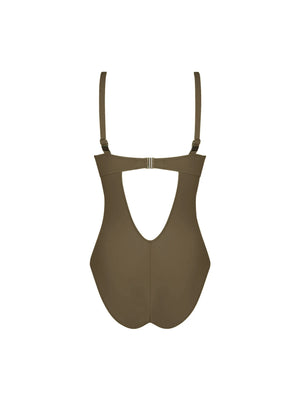Antigel Swimwear By Lise Charmel - La Chiquissima Wireless Padded Swimsuit Kaki Chic