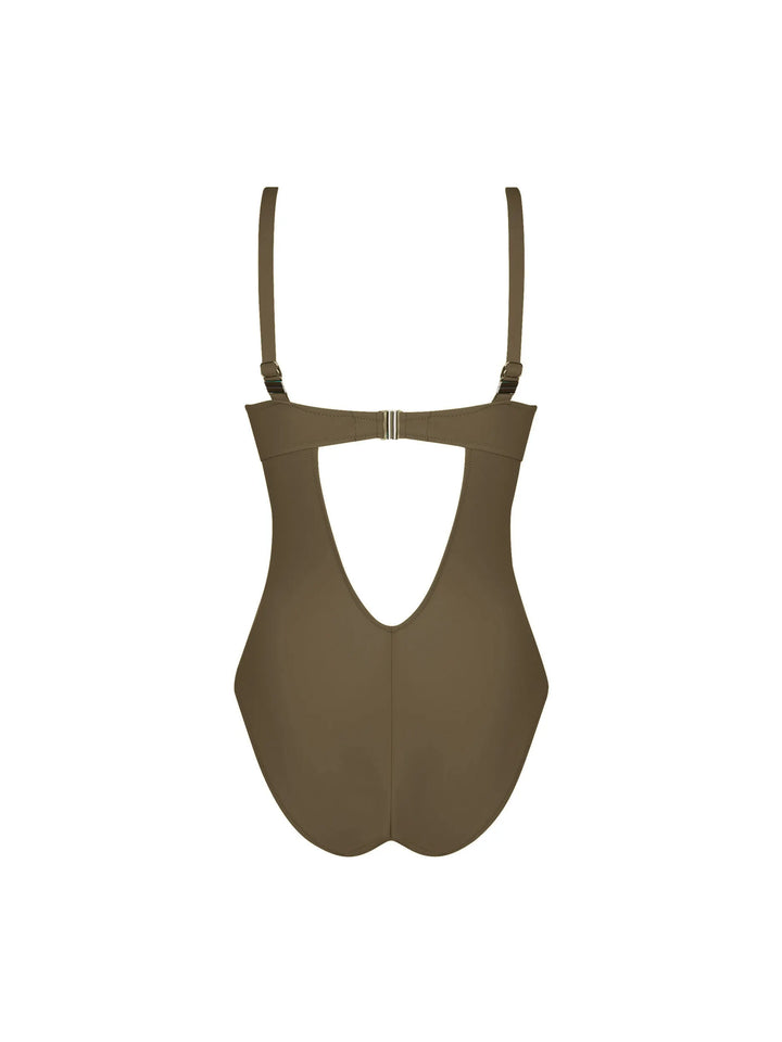 Antigel Swimwear By Lise Charmel - La Chiquissima Wireless Padded Swimsuit Kaki Chic