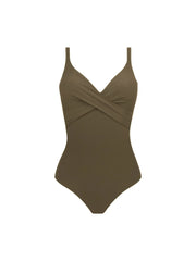 Antigel Swimwear By Lise Charmel - La Chiquissima Multi-Position Wireless Swimsuit Kaki Chic