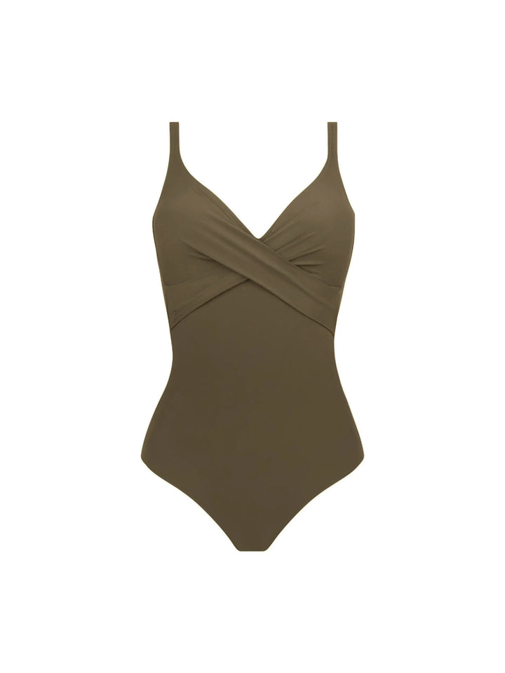 Antigel Swimwear By Lise Charmel - La Chiquissima Multi-Position Wireless Swimsuit Kaki Chic
