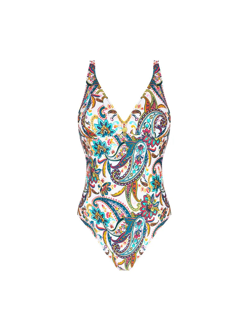 Antigel Swimwear By Lise Charmel - La Bayadere Wireless Swimsuit Blanc Flashy