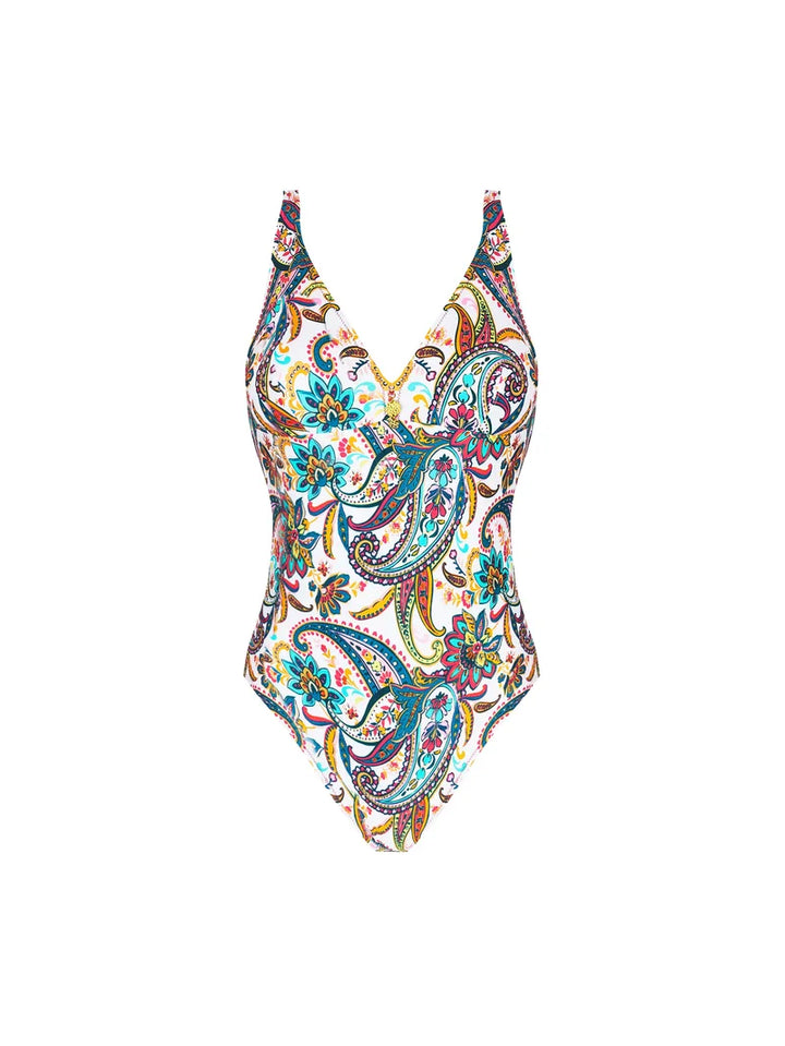 Antigel Swimwear By Lise Charmel - La Bayadere Wireless Swimsuit Blanc Flashy