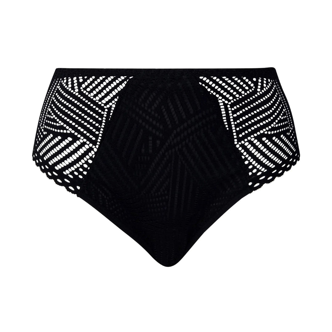 Antigel By Lise Charmel Tressage Graphic High Waist Brief - Tressage Noir Full Brief Antigel by Lise Charmel 