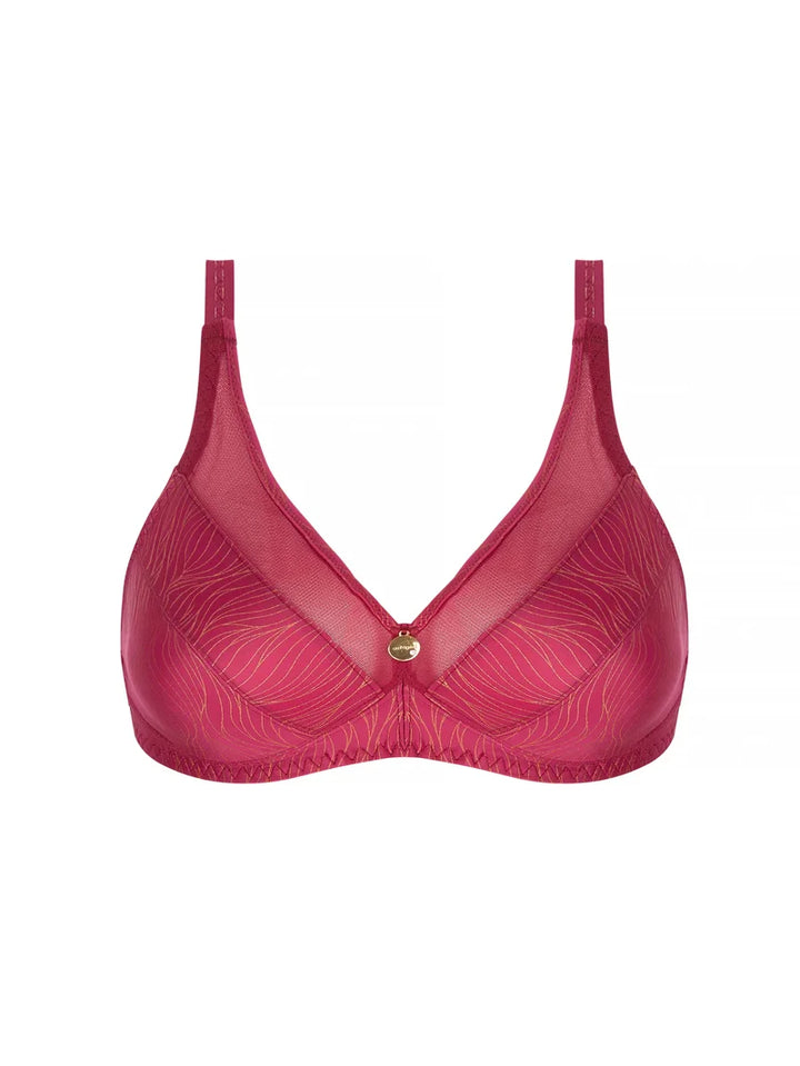 Antigel By Lise Charmel - Ballerine Des Ondes Wireless Triangle Bra Or Cerise