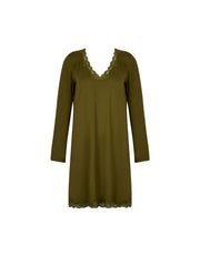 Antigel by Lise Charmel - Simply Perfect Long Capped Sleeved Night Dress Vert Mousse