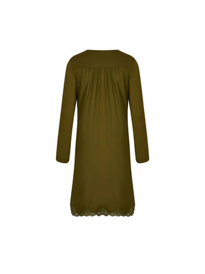 Antigel by Lise Charmel - Simply Perfect Long Capped Sleeved Night Dress Vert Mousse