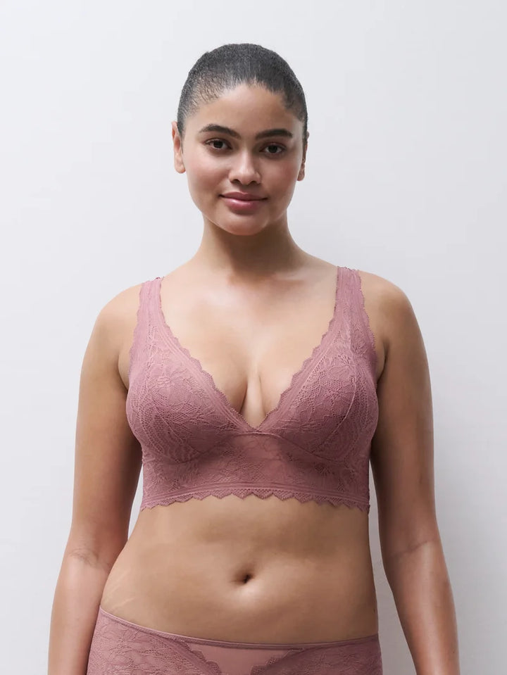 Chantelle - Floral Touch Wirefree Triangle Foam Bra Rose Des Bois