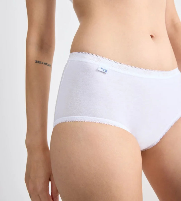 Sloggi - Basic Plus High Waist Midi Brief White