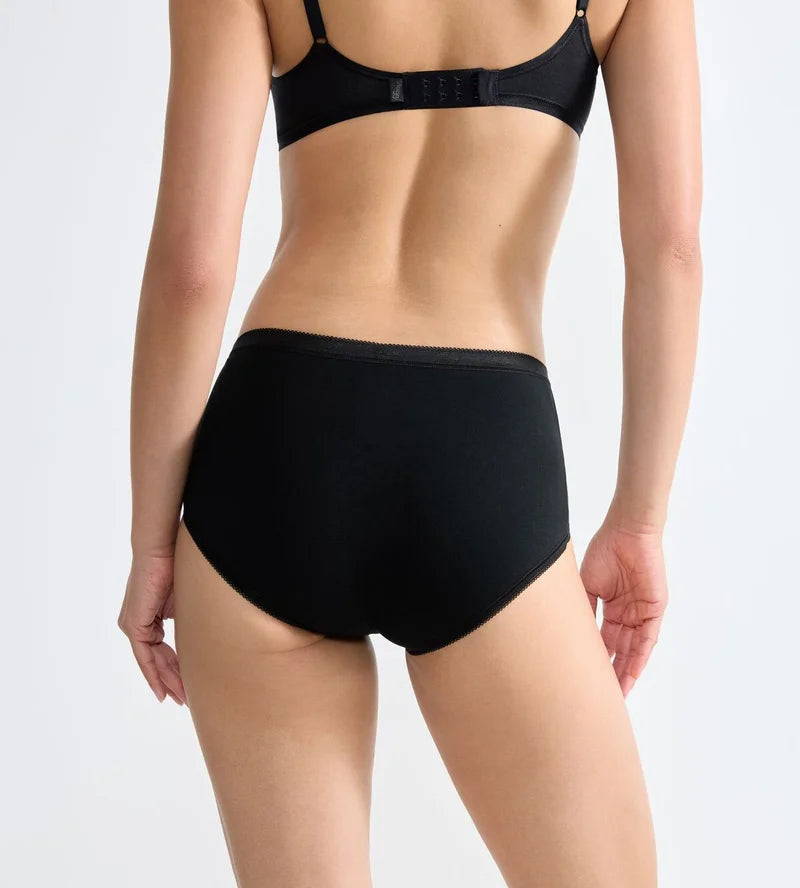 Sloggi - Basic Plus High Waist Midi Brief Black