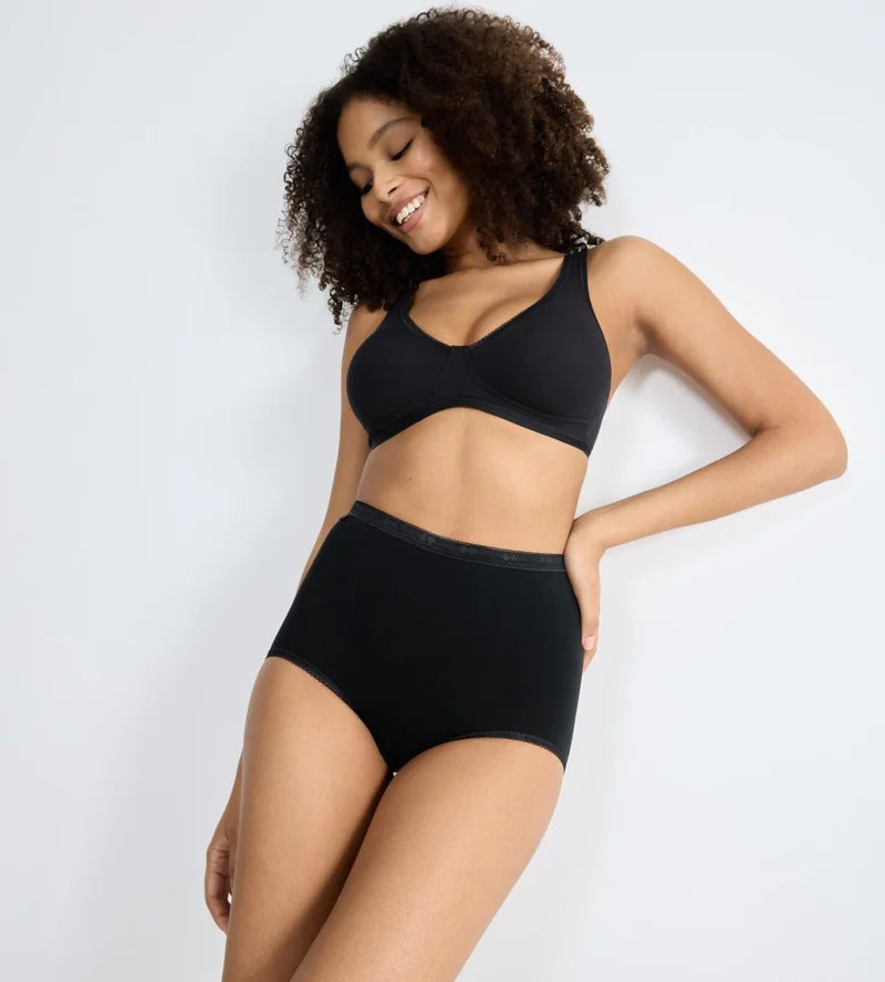 Sloggi - Basic Plus High Waist Brief 3 Pack Black
