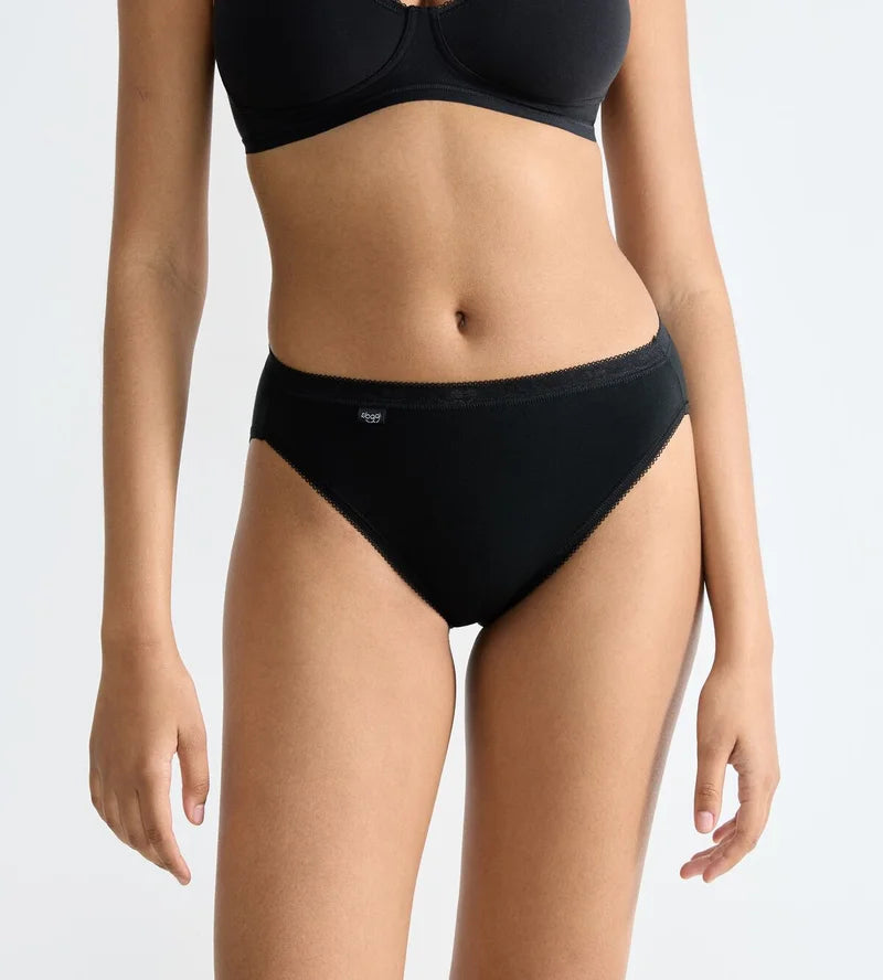 Sloggi - Basic Plus Tai Brief 2 Pack Black