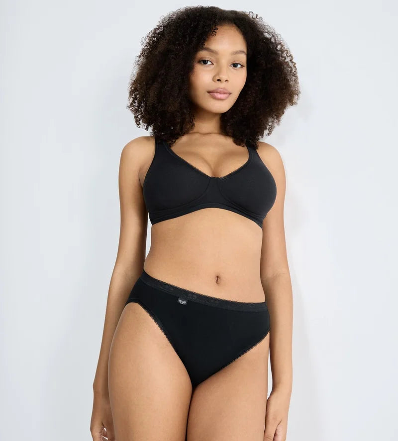 Sloggi - Basic Plus Tai Brief 2 Pack Black