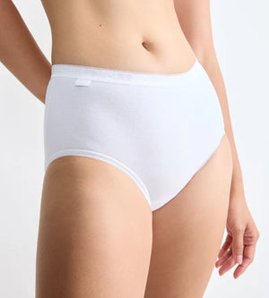 Sloggi - Basic Plus Midi Brief 4 Pack White