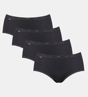 Sloggi - Basic Plus Midi Brief 4 Pack Black