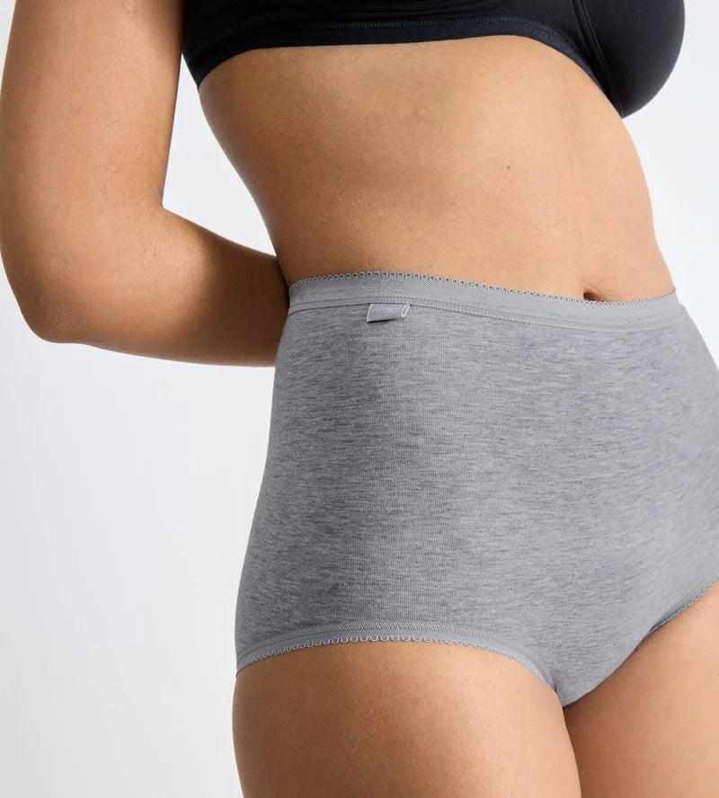 Sloggi - Basic Plus High Waist Brief 4x Multipack Grey, White, Nude & Purple