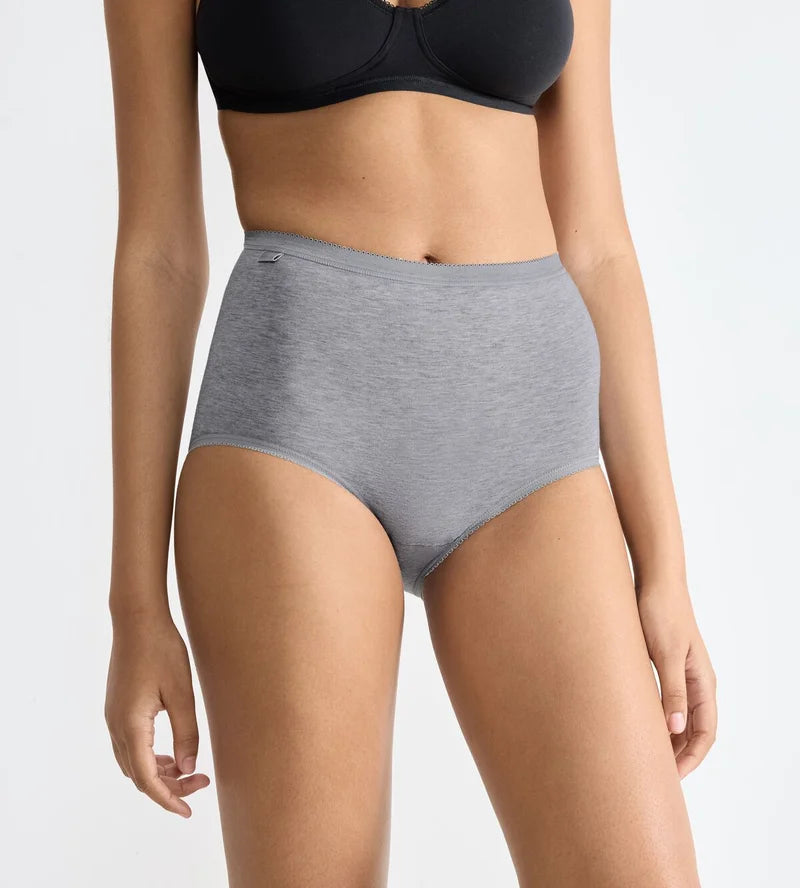 Sloggi - Basic Plus High Waist Brief 4x Multipack Grey, White, Nude & Purple