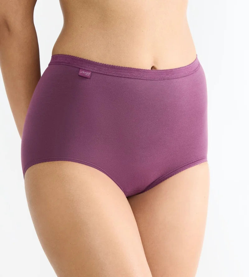 Sloggi - Basic Plus High Waist Brief Multipack Purple & Pink