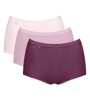 Sloggi - Basic Plus High Waist Brief 3 Pack Purple & Pink