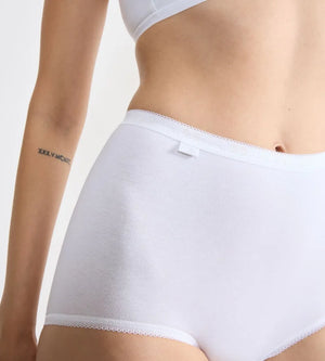 Sloggi - Basic Plus High Waist Brief 3 Pack White & Red