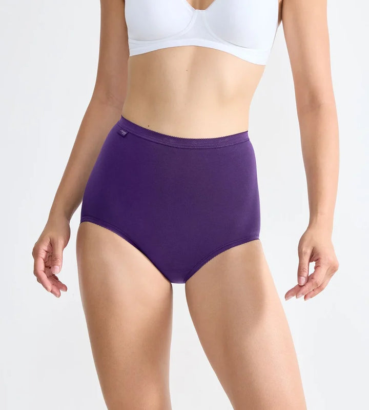 Sloggi - Basic Plus High Waist Brief Multipack Cream & Nude