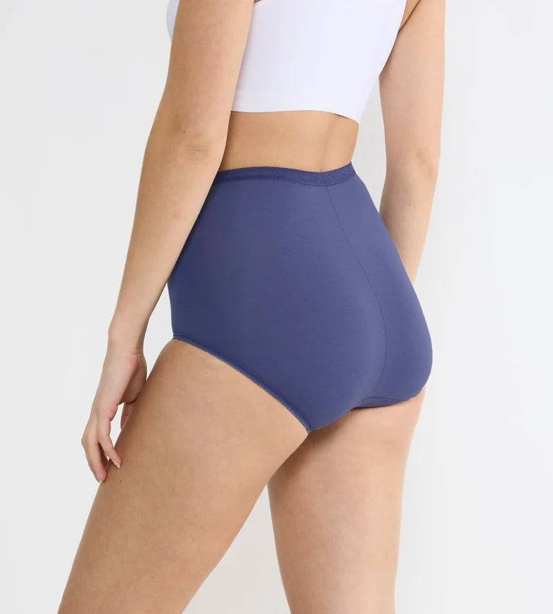 Sloggi - Basic Plus High Waist Brief Multipack Black & Blue
