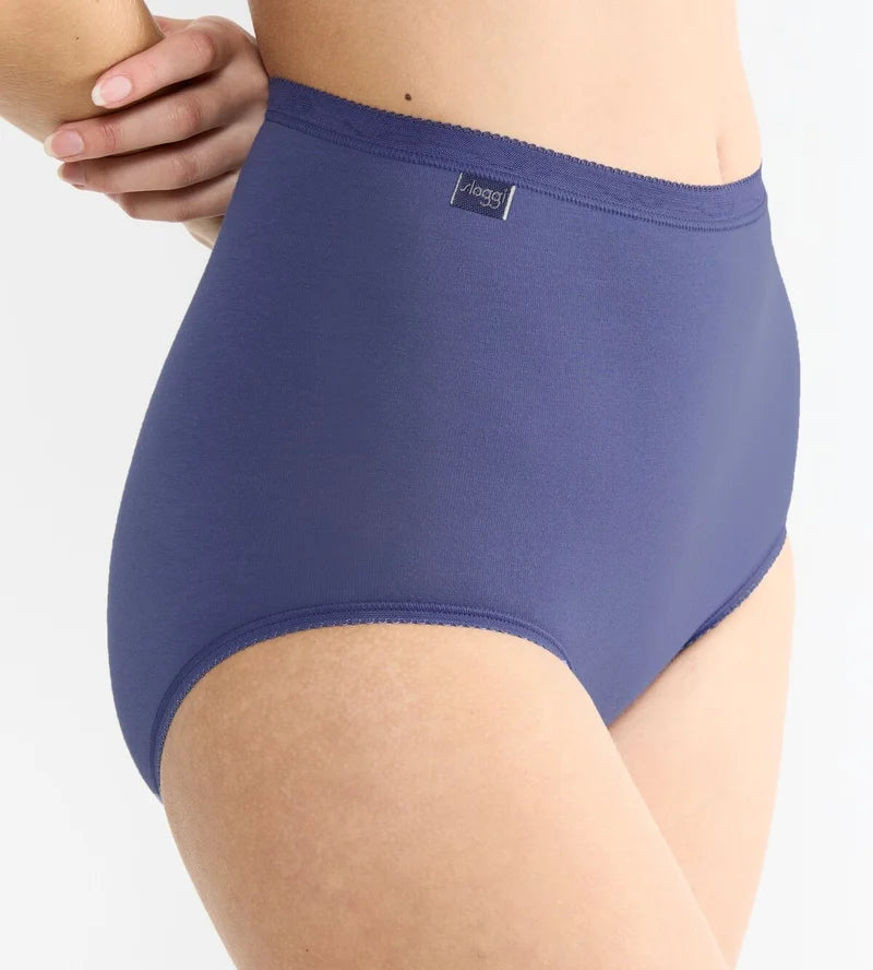 Sloggi - Basic Plus High Waist Brief Multipack Black & Blue