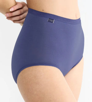 Sloggi - Basic Plus High Waist Brief 3 Pack Black & Blue