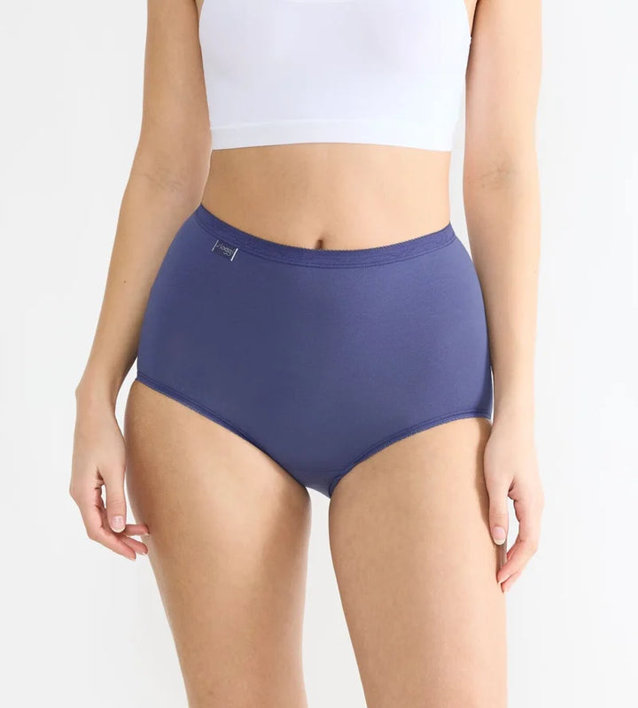 Sloggi - Basic Plus High Waist Brief Multipack Black & Blue
