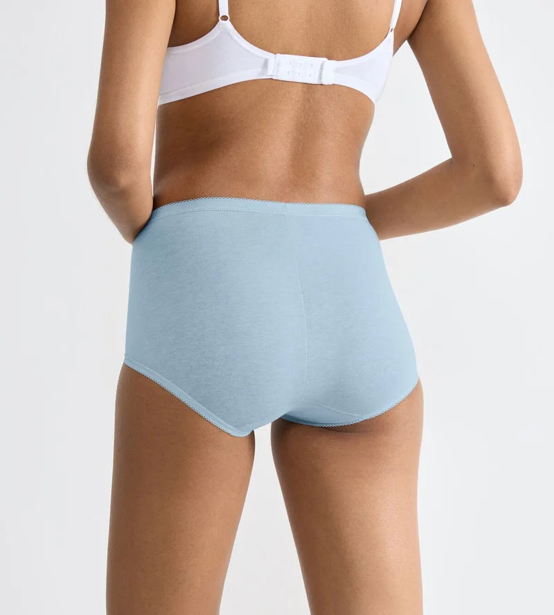 Sloggi - Basic Plus High Waist Brief Multipack Blue & White