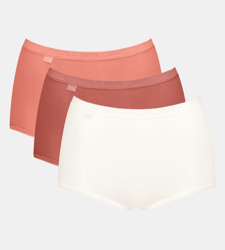 Sloggi - Basic Plus High Waist Brief Multipack White & Red